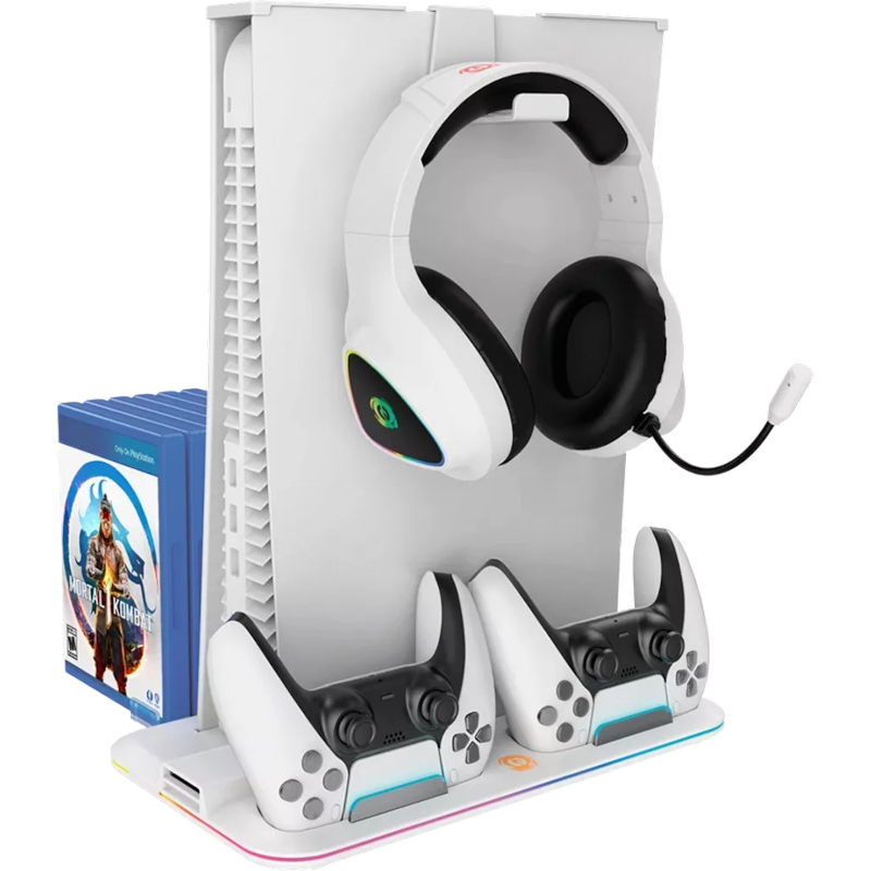 Accesoriu gaming Canyon CS-5 RGB pentru PS5 White