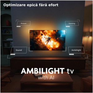 Philips Smart TV 77OLED910/12 seria OLED910/12 194cm 4K UHD HDR Ambilight pe 4 laturi