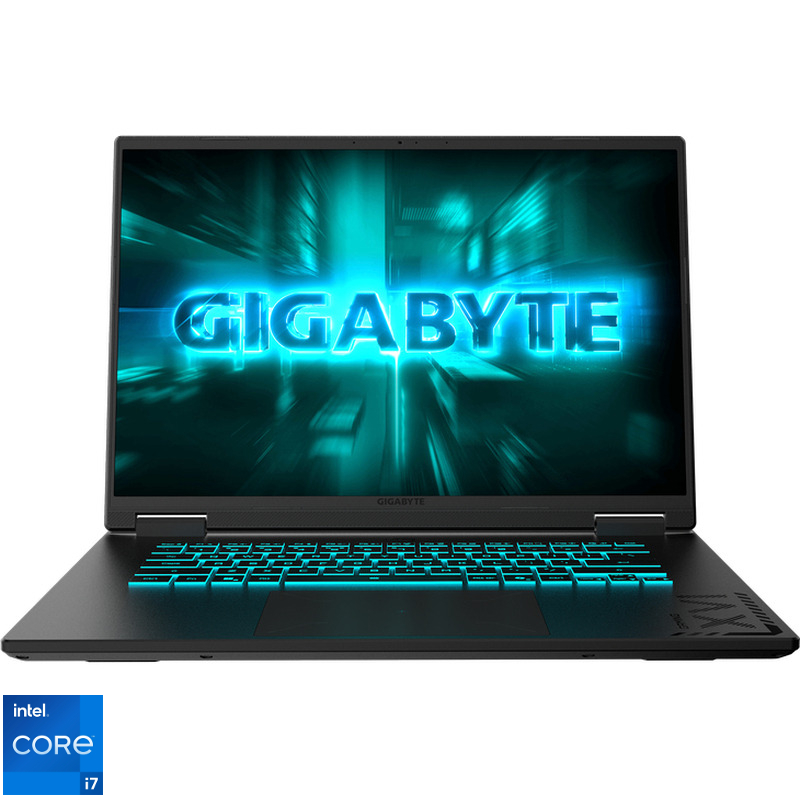 Laptop GIGABYTE Gaming 16'' A16 CTH, WUXGA 165Hz, Procesor Intel® Core™ i7-13620H (24M Cache, up to 4.90 GHz), 16GB DDR5, 1TB SSD, GeForce RTX 5050 8GB, No OS, Black Steel