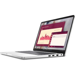 DELL 14'' Pro 14 PC14250, FHD+, Procesor Intel® Core™ Ultra 7 255U (12M Cache, up to 5.20 GHz), 32GB DDR5, 1TB SSD, Intel Graphics, Win 11 Pro, Platinum Silver, 3Y BOS
