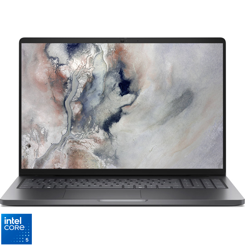 Laptop DELL 16'' Pro 16 PC16250, FHD+, Procesor Intel® Core™ 5 120U (12M Cache, up to 5.00 GHz), 16GB DDR5, 512GB SSD, Intel Graphics, Linux, Magnetite, 3Yr ProSupport