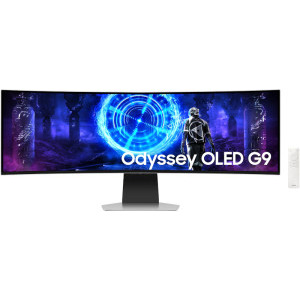Monitor LED Samsung Gaming Odyssey G9 G95SD LS49DG950SUXDU Curbat 49 inch DQHD QD-OLED 0.03 ms 240 Hz HDR FreeSync Premium Pro & G-Sync Compatible