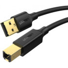 Cablu periferice Ugreen US135 USB tip A 2.0 Male la USB tip B 2.0 Male, 1.5 m, Negru