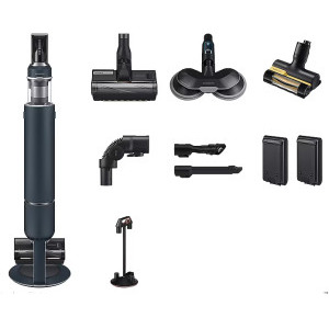Aspirator Samsung Bespoke Jet Plus Pro Extra VS20B95973B/GE, vertical, 580W, 0.5 L / 2L, Negru/Albastru