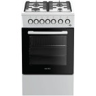 Aragaz Arctic ACM5611DTL, Mixt, 4 arzatoare gaz, Grill, Arzatoare cu eficienta ridicata, Timer, 50 cm, Alb