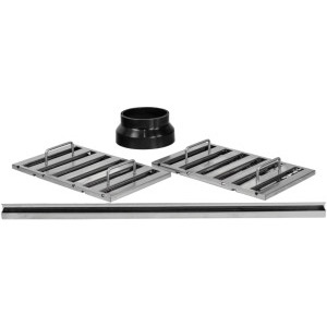 Turbionaire integrata THC75BPS, Putere de absorbtie 800 m3/h, Clasa A++, Iluminare LED, Filtre Baffle, Colector de grasimi, 75 cm, Inox