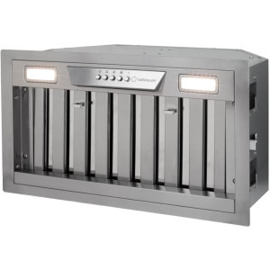 Hota incorporabila Turbionaire integrata THC50BPS, Putere de absorbtie 682 m3/h, Clasa A++, Iluminare LED, Filtre Baffle, Colector de grasimi, 52 cm, Inox