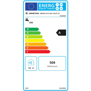 Ariston electric Andris Elite Wi-Fi 10U/5 EU, 10 L, 1200 W, Butoane soft touch, Control vocal, Clasa A, Montare sub chiuveta, Alb