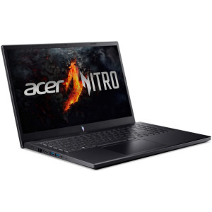 Acer Gaming 15.6'' Nitro V 15 ANV15-41, FHD IPS 165Hz, Procesor AMD Ryzen™ 7 7735HS (16M Cache, up to 4.75 GHz), 16GB DDR5, 512GB SSD, GeForce RTX 4050 6GB, No OS, Obsidian Black