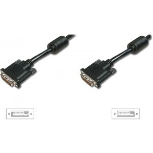 Assmann DVI-D Male - DVI-D Male, Dual Link, 2m, negru