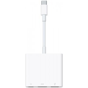Apple 1x USB 3.1 tip C Male - 1x HDMI Female - 1x USB 3.1 tip C Female - 1x USB 3.1 Female, alb