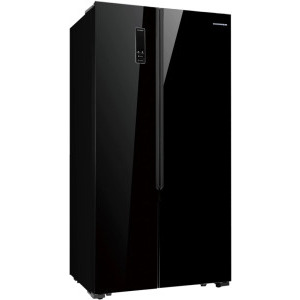 Heinner HSBS-H532NFGBKF+, 521 L, No Frost, Display, Clasa F, 177 cm, Negru