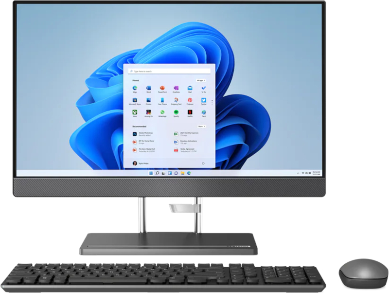 All-In-One PC Lenovo IdeaCentre 5 24IAH7, 23.8 inch FHD IPS, Procesor Intel® Core™ i5-13500H 4.7GHz Raptor Lake, 16GB RAM, 1TB SSD, Iris Xe Graphics, Camera Web, no OS