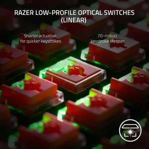 Razer DeathStalker V2 Pro TKL White Low Profile Optical Switch Mecanica