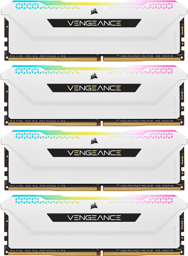 Memorie Corsair Vengeance RGB PRO SL White 32GB DDR4 3200MHz CL16 Quad Channel Kit