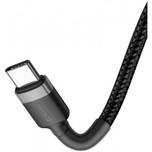 Baseus Cafule CATKLF-GG1, USB-C Male la USB-C Male, Quick Charge 3.0, 1 m, Black, amperaj maxim suportat 3A