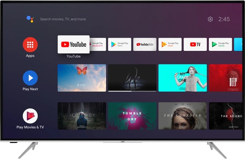 Televizor LED JVC Smart TV Android LT-55VA6900 Seria VA6900 139cm argintiu-negru 4K UHD HDR