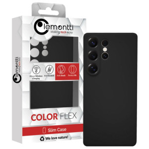 Lemontti Capac protectie spate Silicon Silky Black pentru Galaxy S25 Ultra