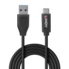 Cablu de date / adaptor LINDY USB Male la USB-C Male, 1.5m, Black