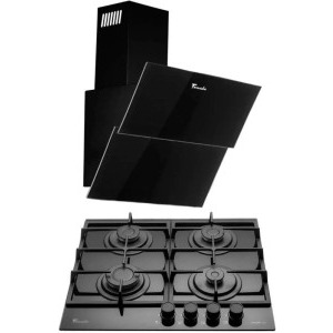 Tornado Simphony Plita pe gaz & Hota decorativa, Negru