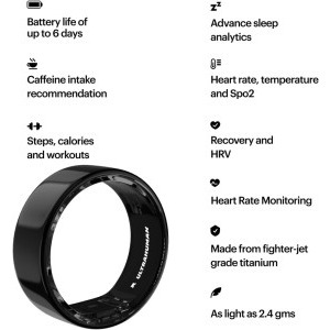 Ultrahuman Ring AIR, Aster Black 14