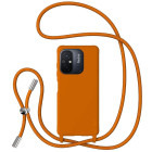 Lemontti Capac protectie spate Silicon cu Snur Orange pentru Redmi 12C
