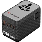 Incarcator retea Verbatim Adaptor universal 30190, 3x USB-C, 1x USB, Quick Charge 170 W, GaN, Black