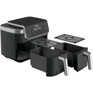 Ninja Friteuza cu aer cald DualZone DZ801EU, 2700W, 2x 3.8L, Negru