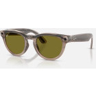 Ochelari VR Ray-Ban Meta Headliner Gen 1 32GB Shiny Warm Stone/Clear Dark Green Transitions Low Bridge Fit