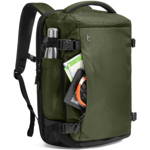 Tomtoc Rucsac laptop 17.3 inch Navigator-T66 Liteway, capacitate 40L, deschidere tip valiza, culoare verde