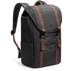 Tomtoc Rucsac laptop 15.6 inch Vintpack-TA1, capacitate 22L, fermoare YKK, catarame Duraflex, culoare negru
