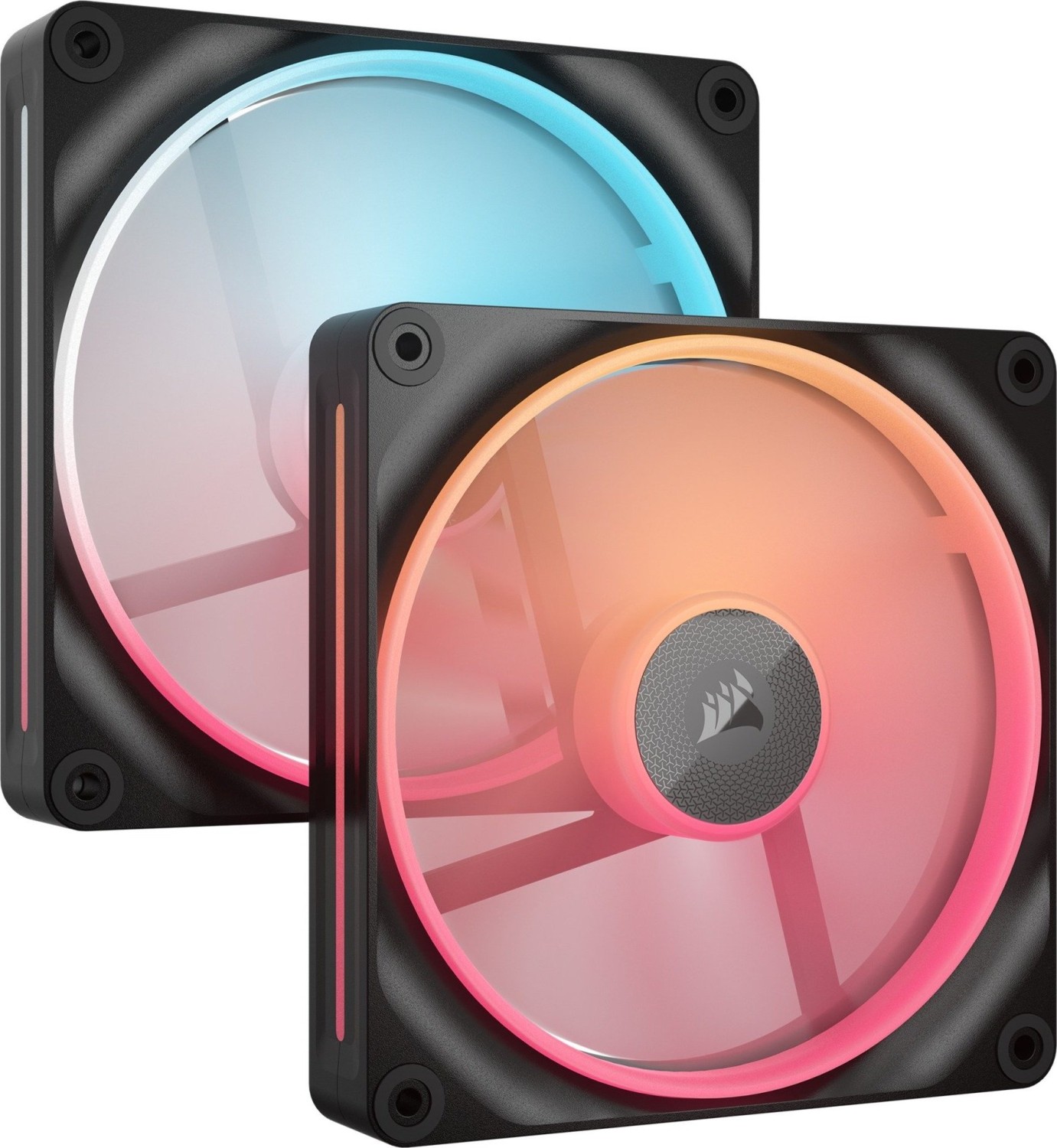 Ventilator Corsair iCUE Link LX140-R RGB Dual Pack Reversed Starter Kit 140mm Black