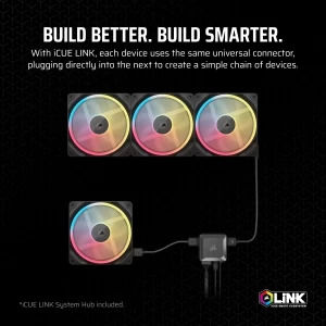 Corsair iCUE Link LX120-R RGB Starter Kit Reversed 120mm Three Fan Pack