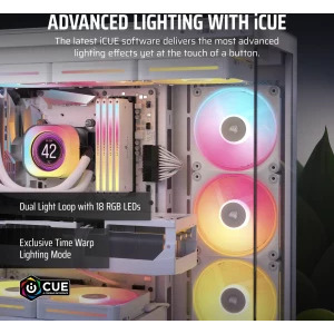 Corsair iCUE Link LX120-R RGB Starter Kit Reversed 120mm Three Fan Pack White