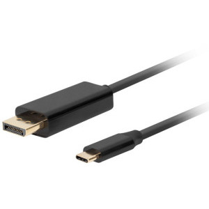 Cablu video Lanberg USB-C Male - DisplayPort Male, 1.8 m, Negru
