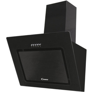 Hota Candy decorativa CVMAD60/1N/1, Putere de absorbtie 441 m3/h, Clasa C, 3 trepte de viteza, Iluminare LED, 60 cm, Sticla neagra