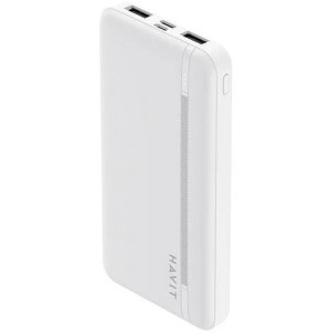 Baterie externa Havit PB89, 10000 mAh, 2x USB, 1x USB-C, 22.5 W, White