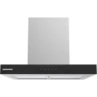 Hota Heinner decorativa HDCH-MD60TIX, Putere absorbtie 800 m3/h, 5 trepte de viteza, Iluminare LED, 60 cm, Inox/Negru