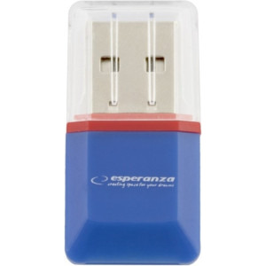 Cititor carduri Esperanza EA134B MICRO SD USB 2.0 Blue