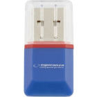 Cititor carduri Esperanza EA134B MICRO SD USB 2.0 Blue