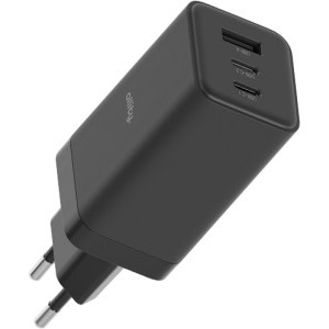 Incarcator retea Allity ATC-01-65WACC, 2x USB-C, 1x USB, PD/QC 65W, GaN, Black