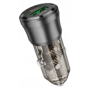 Incarcator auto Borofone Z25 Journey, 1x USB, 1x USB-C, PD 38W 3A, Black