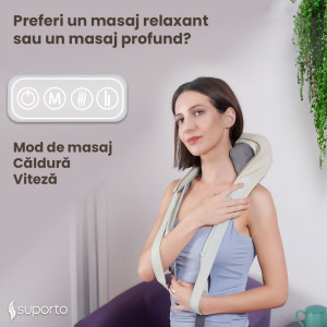 Suporto Aparat de masaj cervical, Shiatsu 5D, Incalzire
