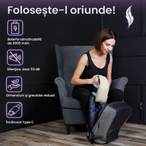 Suporto Aparat de masaj cervical, Shiatsu 5D, Incalzire