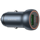 Incarcator auto Borofone BZ32A, 1x USB-C, 1x USB, 30 W, Grey