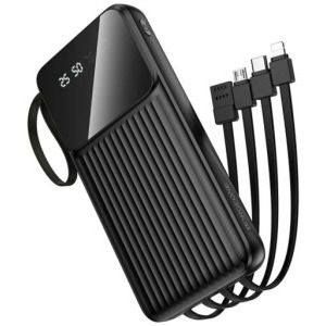 Baterie externa Borofone BJ76, 10000 mAh, 2x USB, 1x USB-C, 15 W, Display, Black