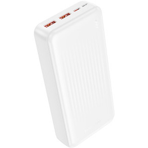Baterie externa Borofone BJ80A, 20000 mAh, 2x USB, 1x USB-C, 22.5 W, White