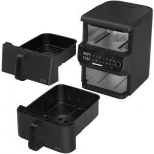 Heinner Friteuza cu aer cald InnovaCook HAF-C10DBS25BK, 2600W, 6.5 L / 3.5L, Negru