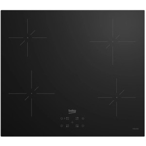 Plita incorporabila Beko HII64400QT, Inductie, 4 zone de gatit, Auto Shut Down, OverHeat Safety, Anti-Overflow System, 60 cm, Negru