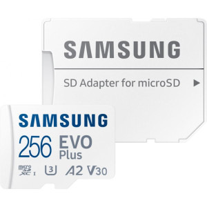 Card memorie Samsung Micro SDXC EVO Plus UHS-I U3 Clasa 10 256GB + Adaptor SD